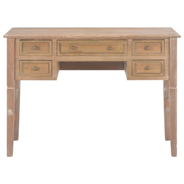vidaXL Writing Desk Brown 109.5x45x77.5 cm Wood