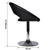 vidaXL Bar Stool Black Faux Leather