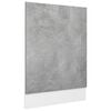 vidaXL Dishwasher Panel | Concrete Grey | Engineered Wood | Durable