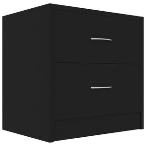 vidaXL Bedside Cabinet | Black | Engineered wood | Medium | Bedside Cabinet