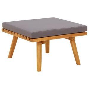 vidaXL Garden Footstool with Cushion 60x60x29 cm Solid Acacia Wood