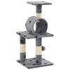 vidaXL Cat Tree with Sisal Scratching Posts 65 cm Grey Paw Prints
