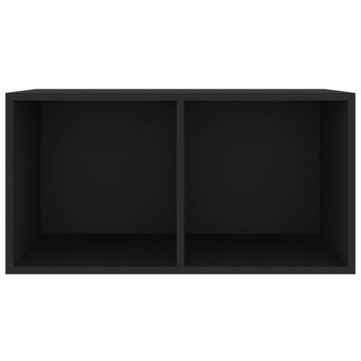 vidaXL Vinyl Storage Box Black 71x34x36 cm Engineered Wood