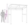 vidaXL BBQ Gazebo 215x150x220 cm Anthracite Steel