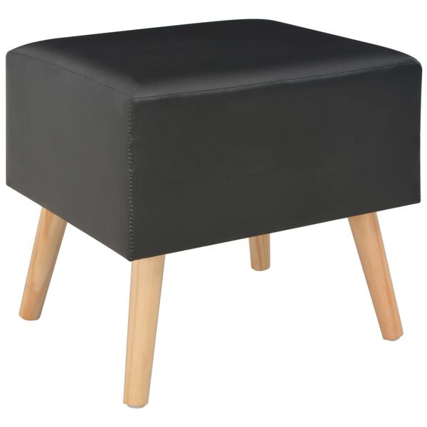 vidaXL Bedside Cabinet Black 40x35x40 cm Faux Leather