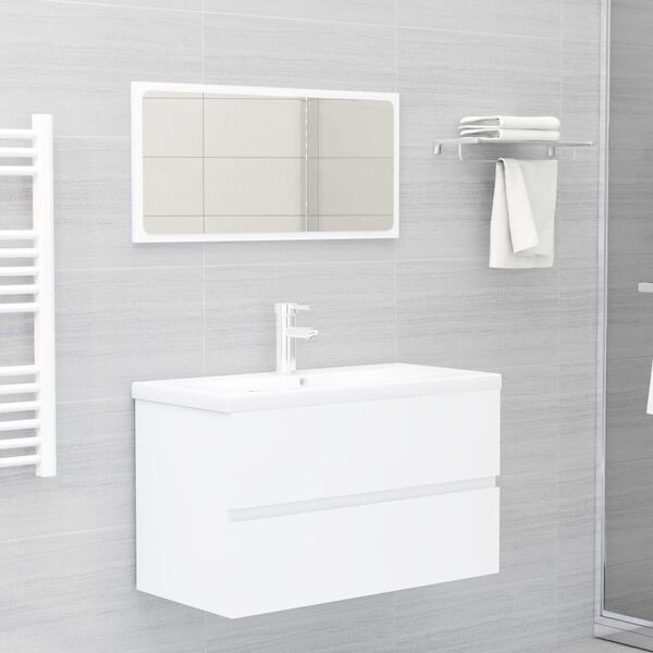 vidaXL Sink Cabinet White 80x38.5x45 cm Engineered Wood