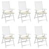 vidaXL Garden Chair Cushions 6 pcs Cream 50x50x2 cm Oxford Fabric