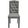 vidaXL Dining Chairs 2 pcs Grey Fabric
