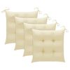 vidaXL Garden Chairs with Cream White Cushions 3 pcs Solid Teak Wood
