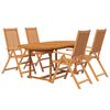 vidaXL 7 Piece Garden Dining Set Solid Wood Acacia
