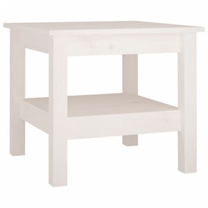 vidaXL Coffee Table | White | Solid Pine Wood | Compact | Storage | Coffee Table