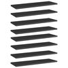 vidaXL Bookshelf Boards 8 pcs High Gloss Black 60x20x1.5 cm Engineered Wood