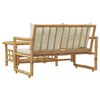 vidaXL 2 Piece Garden Sofa Set with Cushions Bamboo