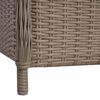 vidaXL 5 Piece Garden Dining Set with Cushions Poly Rattan Brown