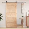 vidaXL Barn Door Natural 80 x 208 cm Solid Pine wood