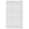 vidaXL Book Cabinet/Sideboard White 66x30x98 cm Engineered Wood
