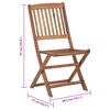 vidaXL Folding Garden Chairs 6 pcs with Cushions Solid Acacia Wood