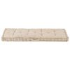 vidaXL Pallet Floor Cushion Cotton 120x40x7 cm Beige