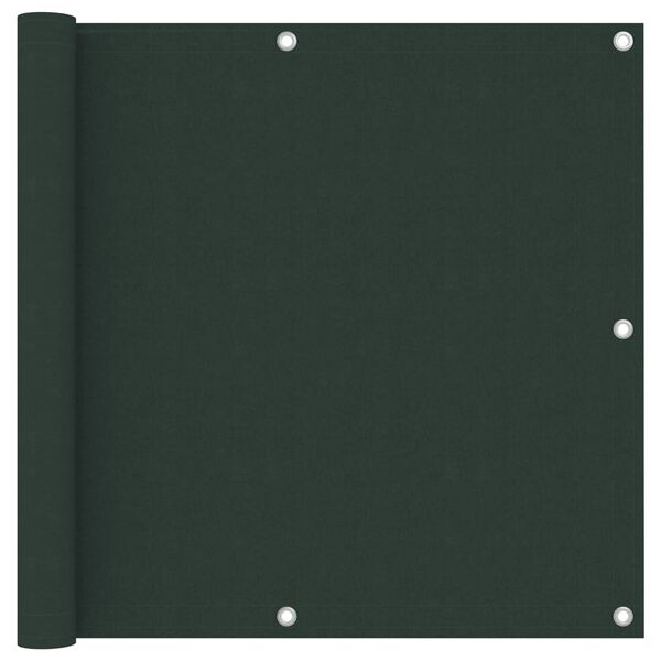 vidaXL Balcony Screen Dark Green 90x400 cm Oxford Fabric