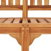 vidaXL Banana Bench 120 cm Solid Teak Wood