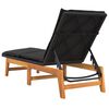vidaXL Sun Lounger with Table Poly Rattan and Solid Wood Acacia