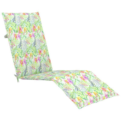 vidaXL Deck Chair Cushion Leaf Pattern (75+105)x50x4 cm