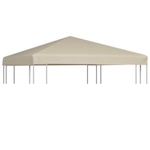 vidaXL Gazebo Top Cover 310 g/m&sup2; 3x3 m Beige