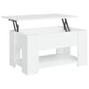 vidaXL Coffee Table White 79x49x41 cm Engineered Wood