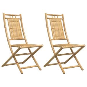 vidaXL Folding Chairs 2 pcs 46x66x99 cm Bamboo