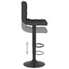 vidaXL Bar Stool Black Fabric