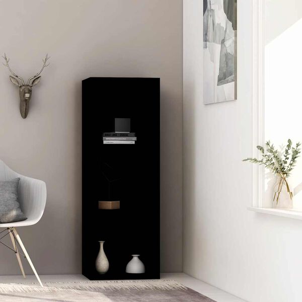 vidaXL Freestanding Bookshelf Black 30 x 40 x 114 cm Engineered Wood