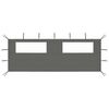 vidaXL Gazebo Sidewall with Windows 6x2 m Anthracite