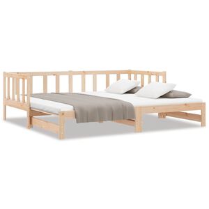 vidaXL Day Bed | Natural Pine | Solid pinewood | 2x