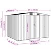 vidaXL Garden Storage Shed Green Metal 257x205x178 cm
