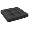vidaXL Garden Middle Sofa with Anthracite Cushions White Solid Pinewood