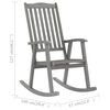vidaXL Rocking Chair with Cushions Grey Solid Acacia Wood