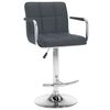 vidaXL Bar Stools 2 pcs Grey Faux Leather
