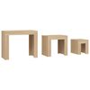 vidaXL Nesting Coffee Tables 3 pcs Sonoma Oak Engineered Wood