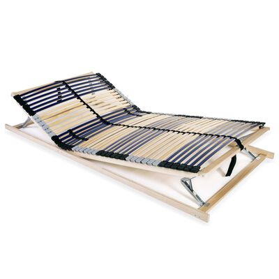 vidaXL Slatted Bed Base without Mattress with 42 Slats 7 Zones 120x200 cm