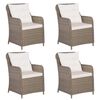 vidaXL 5 Piece Garden Dining Set Brown