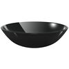 vidaXL Basin Tempered Glass 42 cm Black