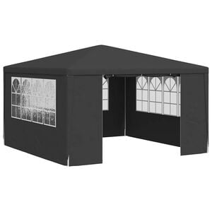 vidaXL Professional Party Tent with Side Walls 4x4 m Anthracite 90 g/m?