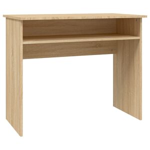 vidaXL Desk | Sonoma Oak | Engineered Wood | Medium | Computer Desk