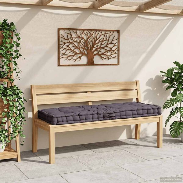 vidaXL Pallet Floor Cushion Cotton 120x80x10 cm Anthracite