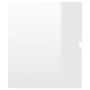 vidaXL Sink Cabinet with Built-in Basin High Gloss White Engineered Wood