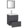 vidaXL Bathroom Furniture Set Grey Engineered Wood