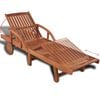 vidaXL Sun Lounger Solid Acacia Wood