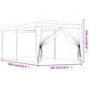 vidaXL Party Tent with 6 Mesh Sidewalls Blue 3x6 m HDPE