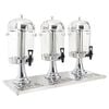 vidaXL Triple Juice Dispenser Stainless Steel 3 x 8 L