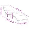 vidaXL Garden Sunlounger Brown 198 x 55 x 58.5 cm Solid Teak Wood
